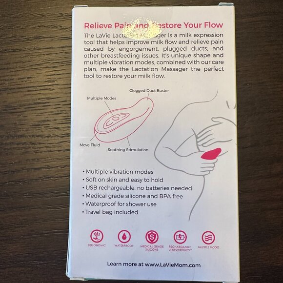 LaVie Lactation Massager – Teal (New in Box) - Picture 3 of 3